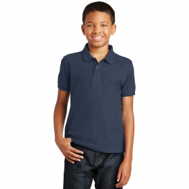 Port Authority Y100 Youth Core Classic Pique Polo - River Blue Navy