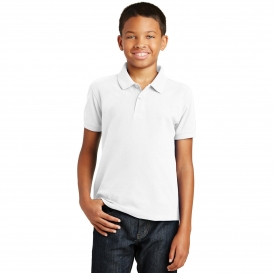 Port Authority Y100 Youth Core Classic Pique Polo - White