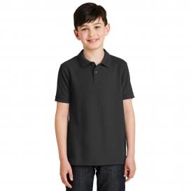 Port Authority Y500 Youth Silk Touch Polo - Black