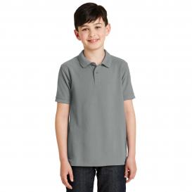 Port Authority Y500 Youth Silk Touch Polo - Cool Grey