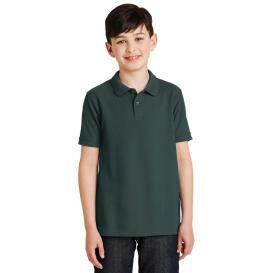 Port Authority Y500 Youth Silk Touch Polo - Dark Green
