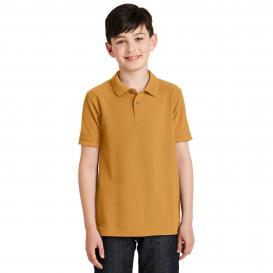 Port Authority Y500 Youth Silk Touch Polo - Gold