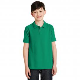 Port Authority Y500 Youth Silk Touch Polo - Kelly Green