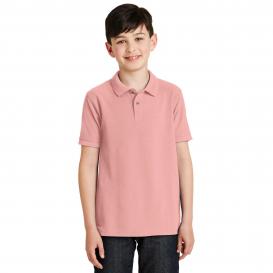 Port Authority Y500 Youth Silk Touch Polo - Light Pink