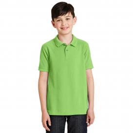 Port Authority Y500 Youth Silk Touch Polo - Lime
