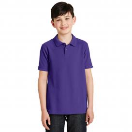 Port Authority Y500 Youth Silk Touch Polo - Purple