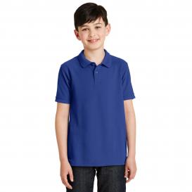 Port Authority Y500 Youth Silk Touch Polo - Royal