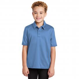 Y540-Steel Grey Port Authority-Youth Silk Touch Performance Polo Shirt