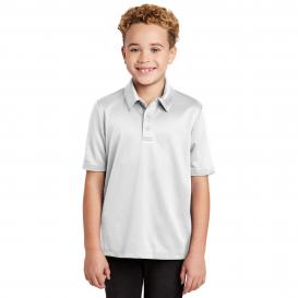 Port Authority Y540 Youth Silk Touch Performance Polo - White