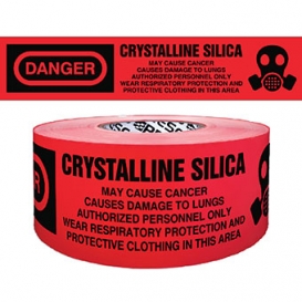 DANGER Crystalline Silica - Barricade Tape 1000 ft Roll - 2 Mil