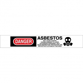Presco B3102W20000 DANGER ASBESTOS - Barricade Tape 1000 ft Roll - 2 Mil Thickness