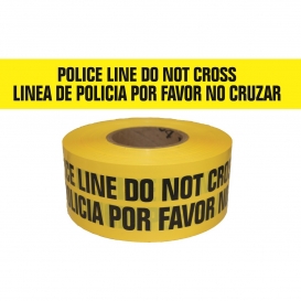 POLICE LINE DO NOT CROSS LINEA DE POLICIA POR FAVOR NO CRUCAR - Barricade Tape 1000 ft Roll - 3 Mil