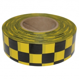 Presco CKYBK Checkerboard Roll Flagging Tape - Yellow/Black