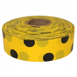 Presco PDYBK Polka Dot Roll Flagging Tape - Yellow/Black