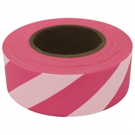 Presco SPGW Striped Roll Flagging Tape - Pink Glo/White