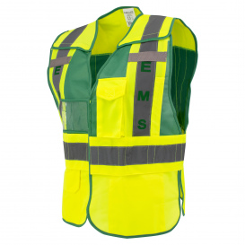 Adjustable Size From 2XL 4XL SafetyGear Sheriff Safety Vest Yellow / Brown 
