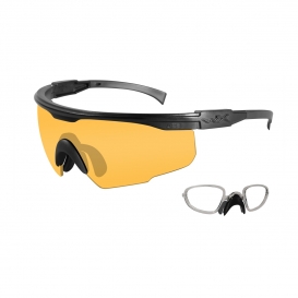 Wiley X PT-1 Sunglasses w/ RX Insert - Matte Black Frame - Rust Lens