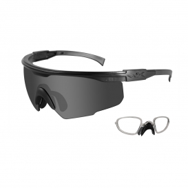 Wiley X PT-1 Sunglasses w/ RX Insert - Matte Black Frame - Grey Lens