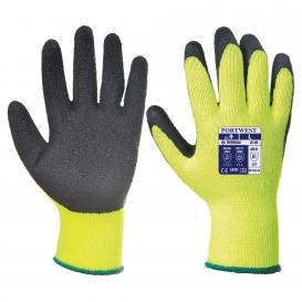 Silverline 349760 Heavy Duty Yellow Gripper Gloves Large Rubber coating 