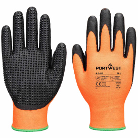 Portwest A148  High Dotted Gloves - Orange/Black