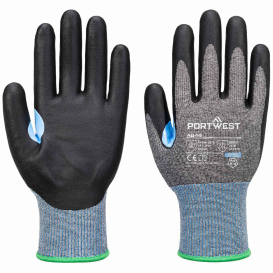 Portwest A644 Nitrile CS Cut  Gloves - Gray/Black