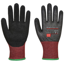 Portwest A671 CS AHR13 Latex Cut Gloves - Black
