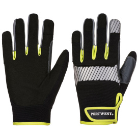 Portwest A770 PW3 General Utility Gloves - Black/Yellow
