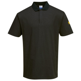 Portwest AS21 Anti-Static ESD Polo Shirt S/S - Black