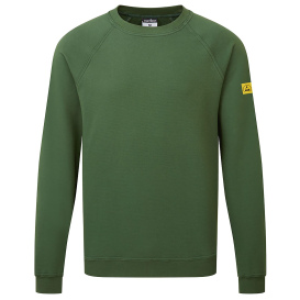 Portwest AS24 Anti-Static ESD Sweatshirt - Forest Green