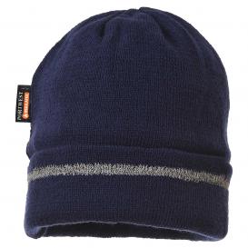 Portwest B023 Insulatex Lined Reflective Trim Knit Hat - Navy