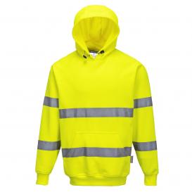 Portwest B304 Type R Class 3 Hi-Vis Hooded Safety Sweatshirt - Yellow