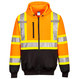 Portwest CA170 X-Back Contrast Tape Safety Sweatshirt - Orange