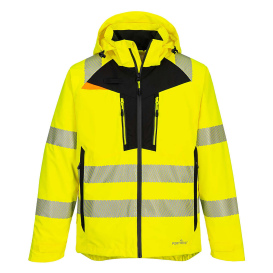 Portwest DX462 DX4 Hi-Vis Shell Rain Jacket - Yellow