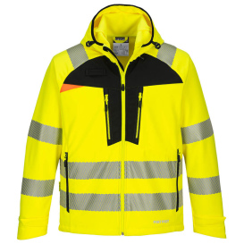 Portwest DX475 DX4 Hi-Vis Softshell Jacket - Yellow/Black