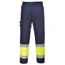 Portwest E049 Hi-Vis Two-Tone Pants - Yellow/Navy
