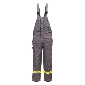 Portwest FR422 Bizflame Work Insulated FR Bib Overall - Gray