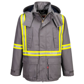 Portwest FR610 Bizflame Work Insulated FR Parka - Gray