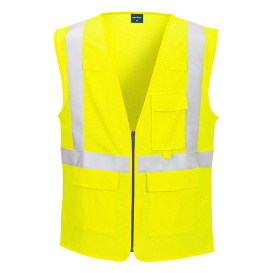 Portwest FR611 Modaflame Hi-Vis Class 2 FR Mesh Vest - Yellow