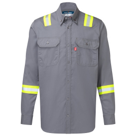 Portwest FR706 Bizflame 88/12 FR Taped Shirt - Grey