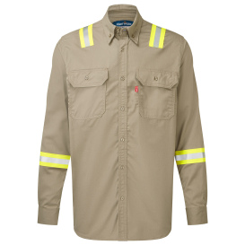 Portwest FR706 Bizflame 88/12 FR Taped Shirt - Khaki