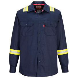 Portwest FR706 Bizflame 88/12 FR Taped Shirt - Navy