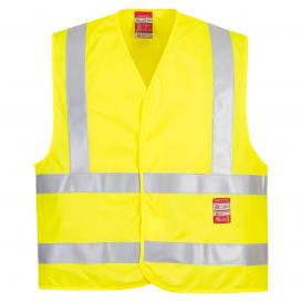 Portwest Hi-Vis Zipped Vest High Visibility Band and Brace Reflective Front Zip 