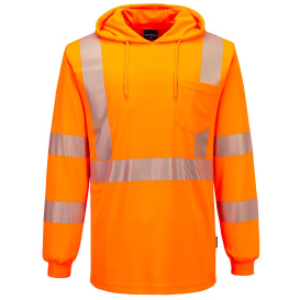 Portwest L042 Hi-Vis Lightweight Hooded T-Shirt - Orange