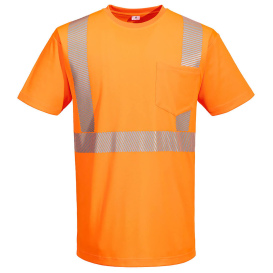 Portwest L044 Lightweight Segmented Tape Short Sleeve T-Shirt - Orange