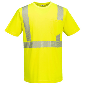 Portwest L044 Lightweight Segmented Tape Short Sleeve T-Shirt - Yellow/Lime