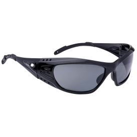 Portwest PS06 Paris Sport Safety Glasses - Black Frame - Black Anti-Fog Lens
