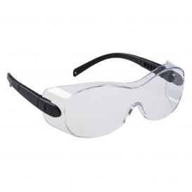 Portwest PS30 Portwest Over-Spec OTG Safety Glasses - Black Temple - Clear Lens