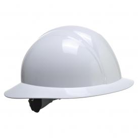 Portwest PS52 PW Full Brim Future Hard Hat - 4-Point Ratchet Suspension - White
