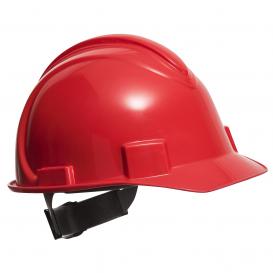 Portwest PW01 Safety Pro Hard Hat - 4-Point Ratchet Suspension - Red
