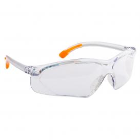 Portwest PW15 Fossa Safety Glasses - Clear Temple - Clear Anti-Fog Lens
